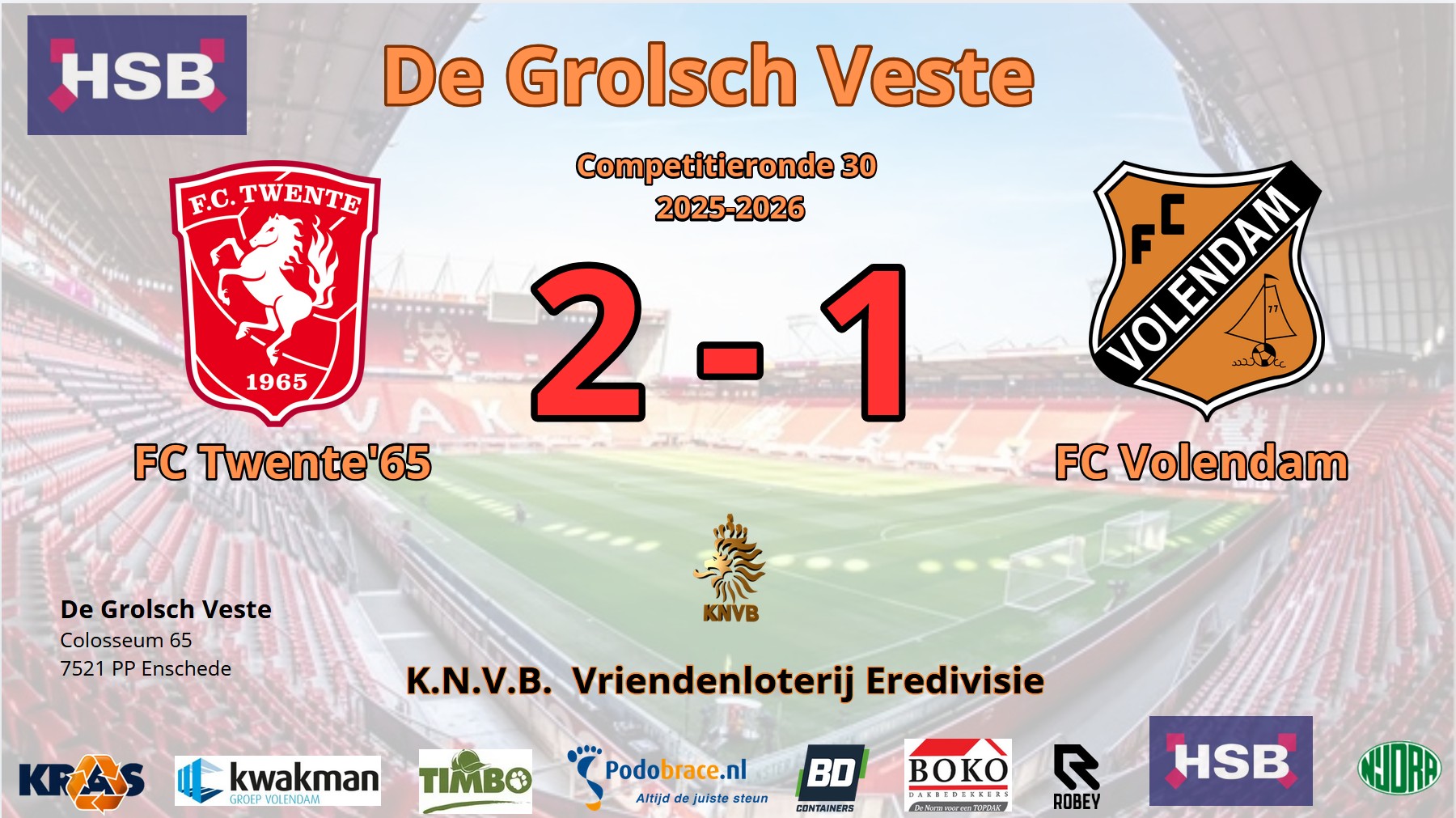 20260410 (C30) FC Twente'65-FC Volendam 2-1 (2-0)