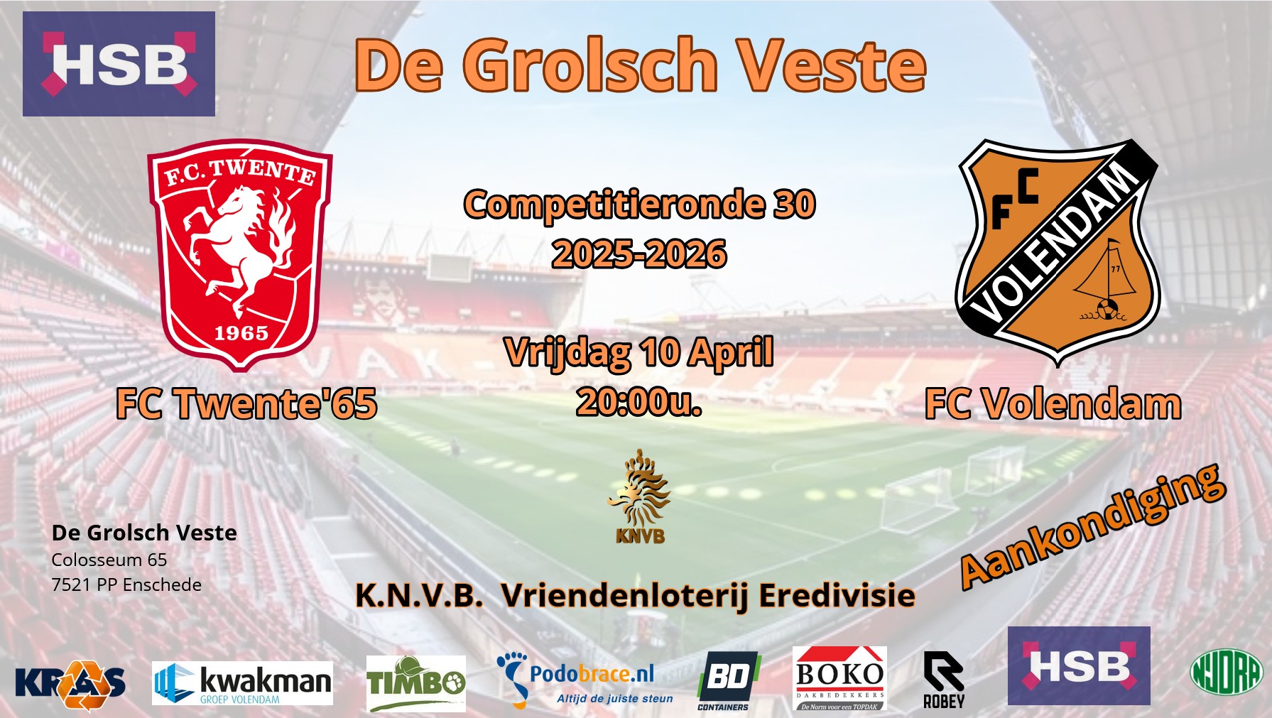 20260410 (C30) aankondiging FC Twente'65-FC Volendam