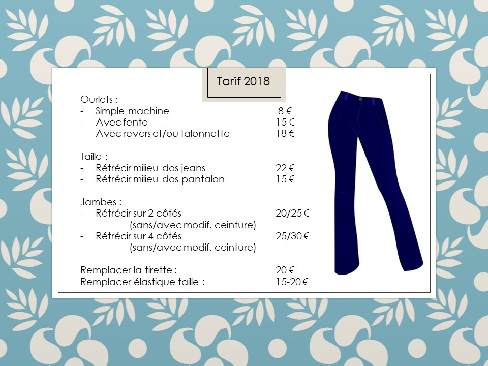 Tarif Couture A Domicile