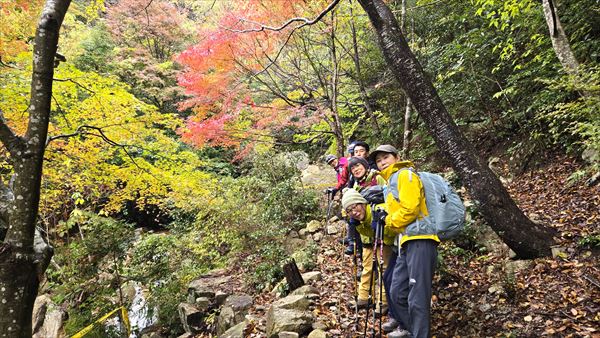 楊梅の滝(雌滝)への道にて