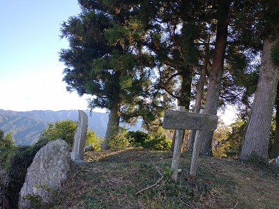 清滝山山頂には木が植えられていて、その下にお地蔵様がおられます。