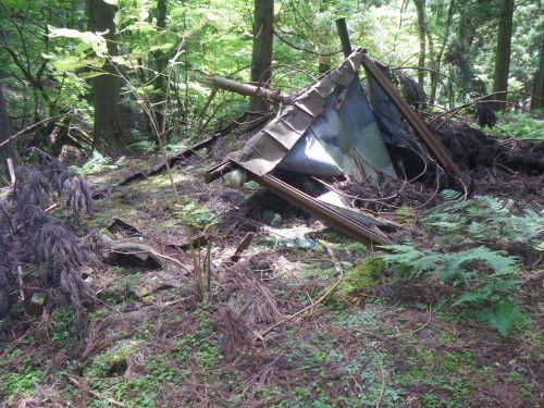飯場跡の小屋残骸。③