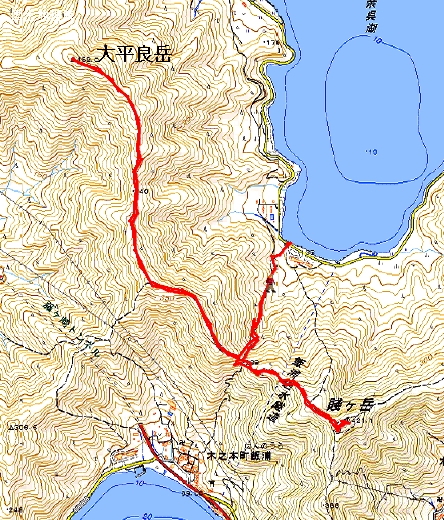 賤ケ岳コースマップ