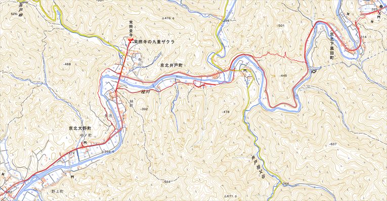 ，最玄寺バス停～宮までのGPS軌跡
