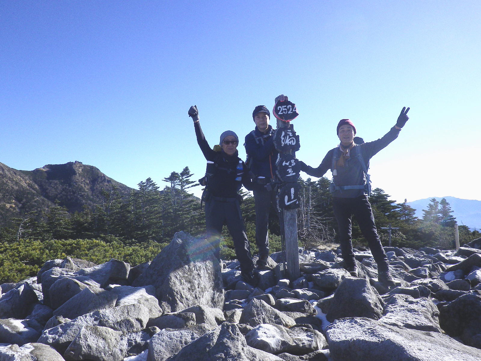 個人山行　編笠山から権現岳周回