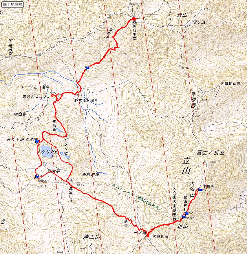 立山　ルート図