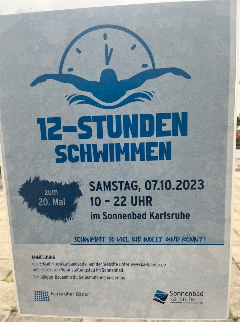 Save-the-date: 12-Stunden Schwimmen 07.10.