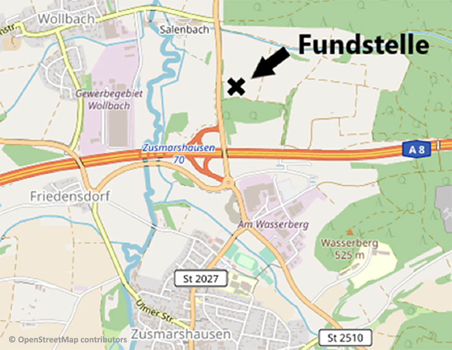 Abb. 1: Geographische Lage der Fundstelle.