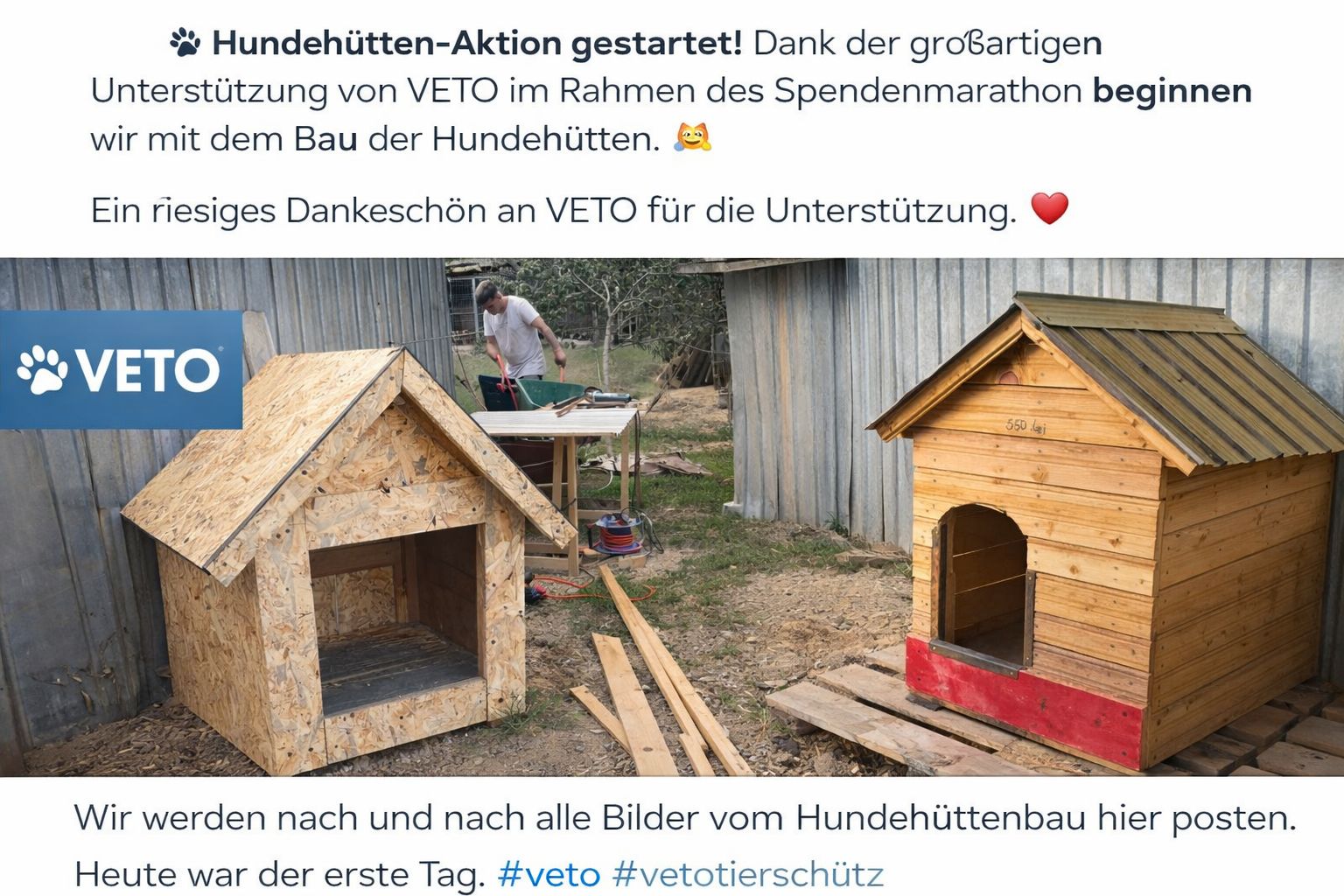 Hundehütten Bau