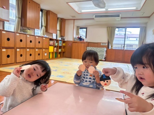 「お雛様とお内裏様ができたよ☆」