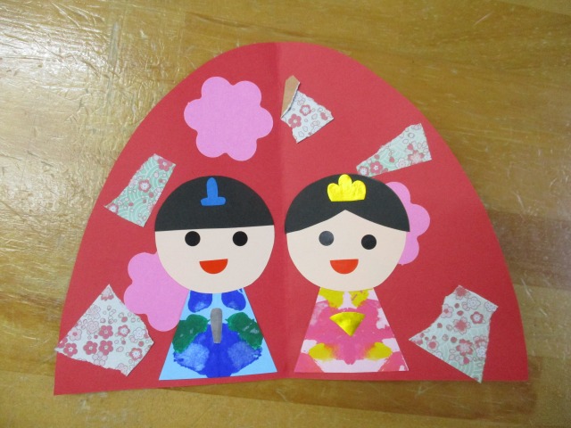 ひな祭り制作の完成