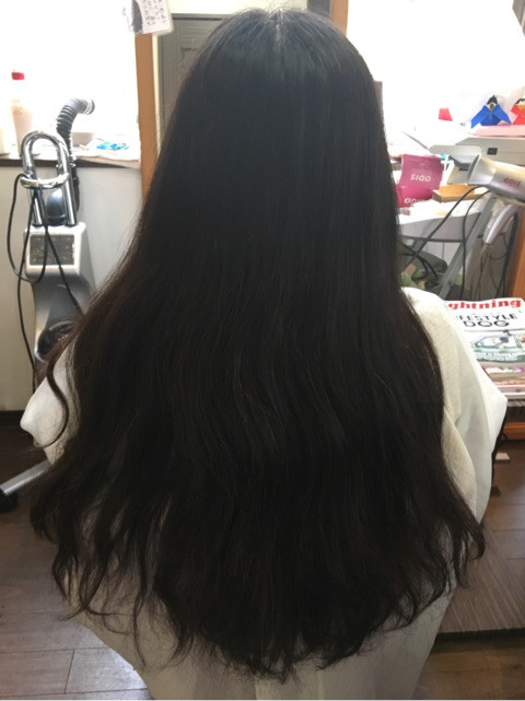 2年間伸ばし続けたロングヘアー。