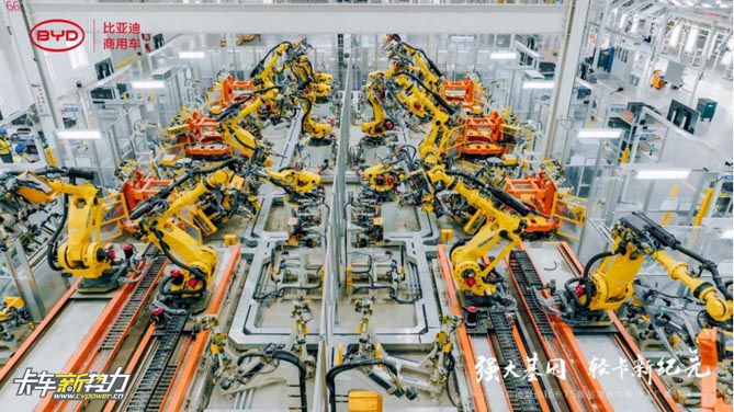 CCM linear guide rails belt drive in BYD assembly line