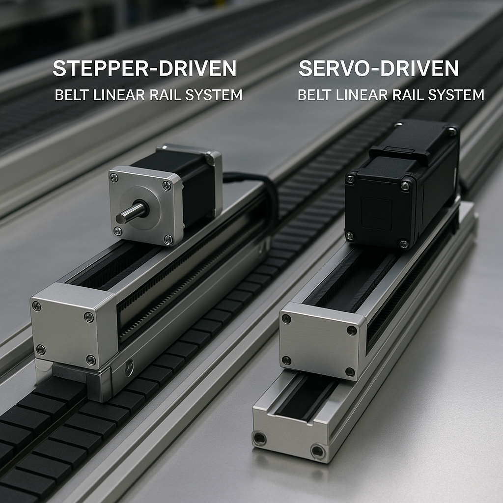 Stepper Motor vs Servo Motor: How to Select the Right Drive for Your Belt-Driven Linear Guide Rail