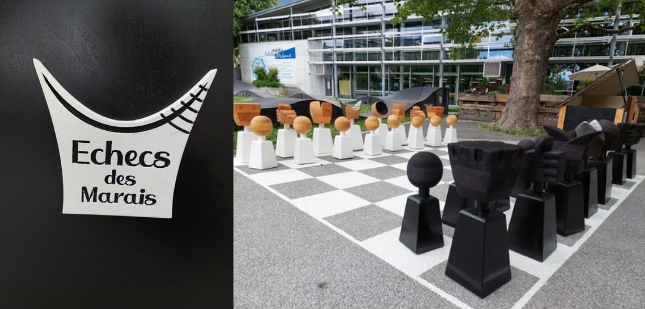 Jeu d'échecs géant extérieur