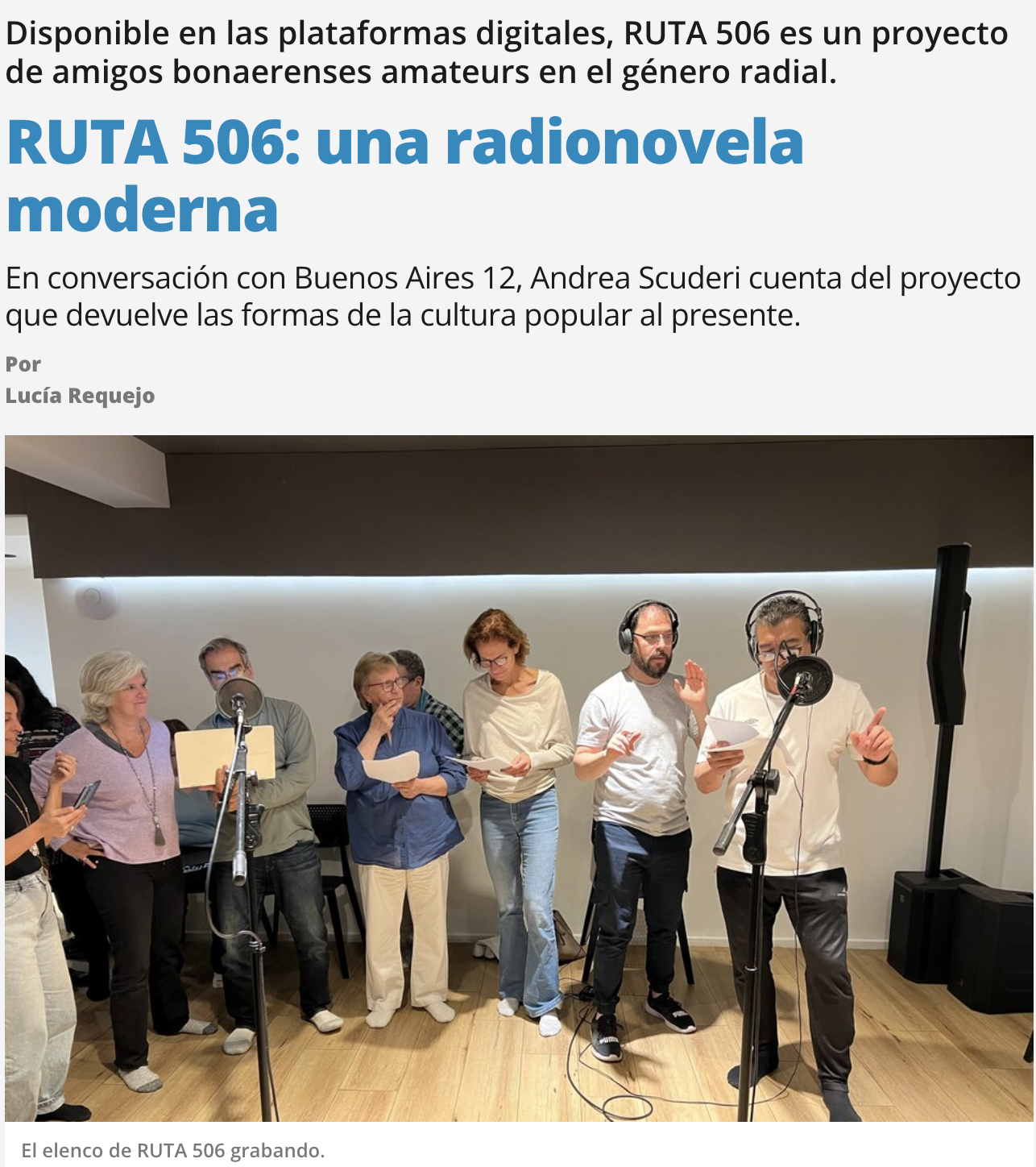 ¡Nos hicieron una nota en Página 12!