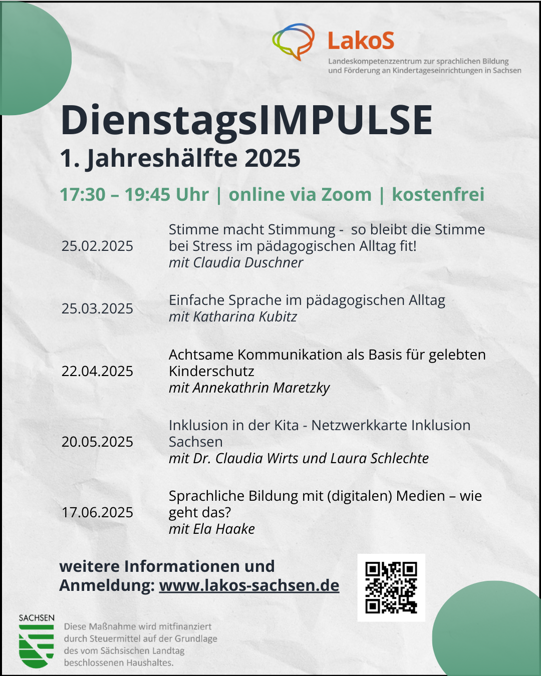 DienstagsIMPULSE 1. Jahreshälfte 2025
