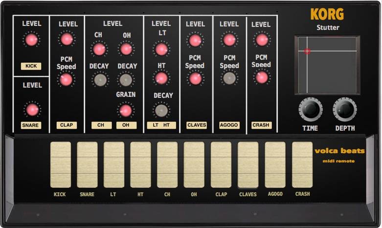 Korg Volca Beats Midi Editor and Controller, VST and Standalone