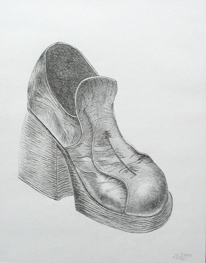 "Der Schuh", Bleistiftzeichnung