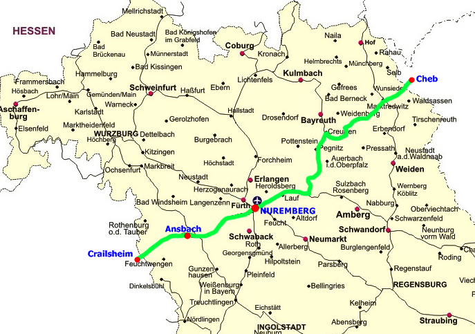 Línea Crailsheim-Nuremberg-Cheb
