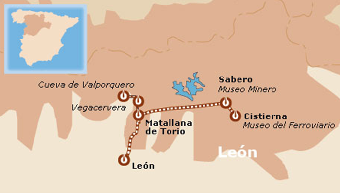 Itinerario del tren Costa Verde