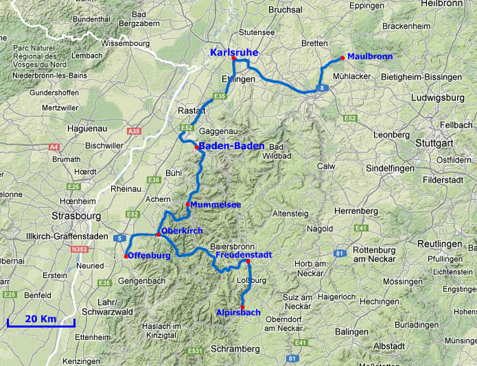 Ruta por la Selva Negra III: de Alpirsbach a Maulbronn