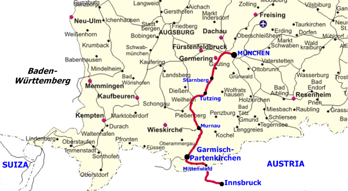 Línea ferroviaria Munich - Garmisch-Partenkirchen