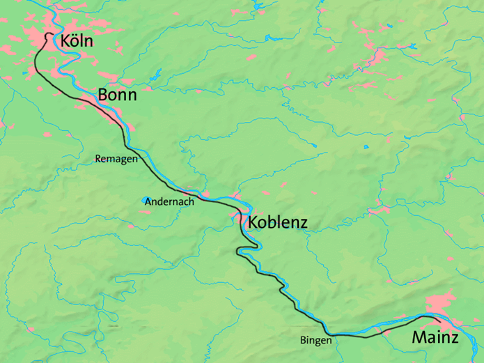 Línea ferroviara Oeste-Rin ( Linke Rheinstrecke)