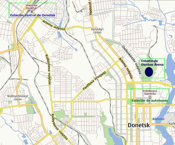Situación de la estación de Donetsk