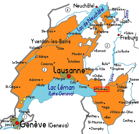 Mapa del Cantón de Vaud
