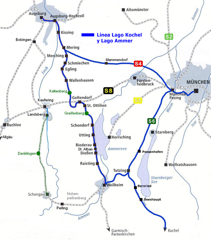 Líneas Kochelsee y Ammersee