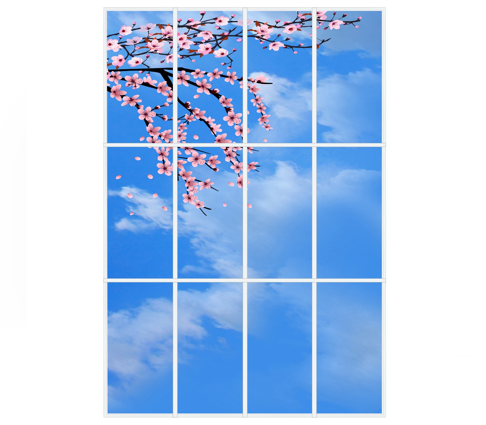 Individuell bedruckte LED-Panels 60x120 cm – realistische Wolkenlandschaft als Deckenmotiv