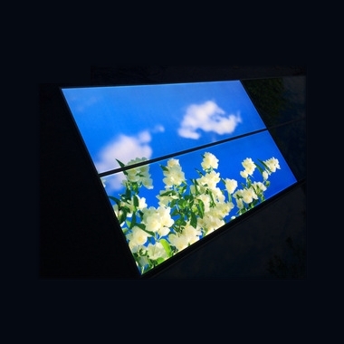 Lichtdecke mit Naturmotiv – einteiliges LED-Panel für ruhige Raumgestaltung