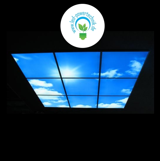 Moderne LED-Deckenbeleuchtung mit Himmelsdruck für Entspannung & Wohlbefinden