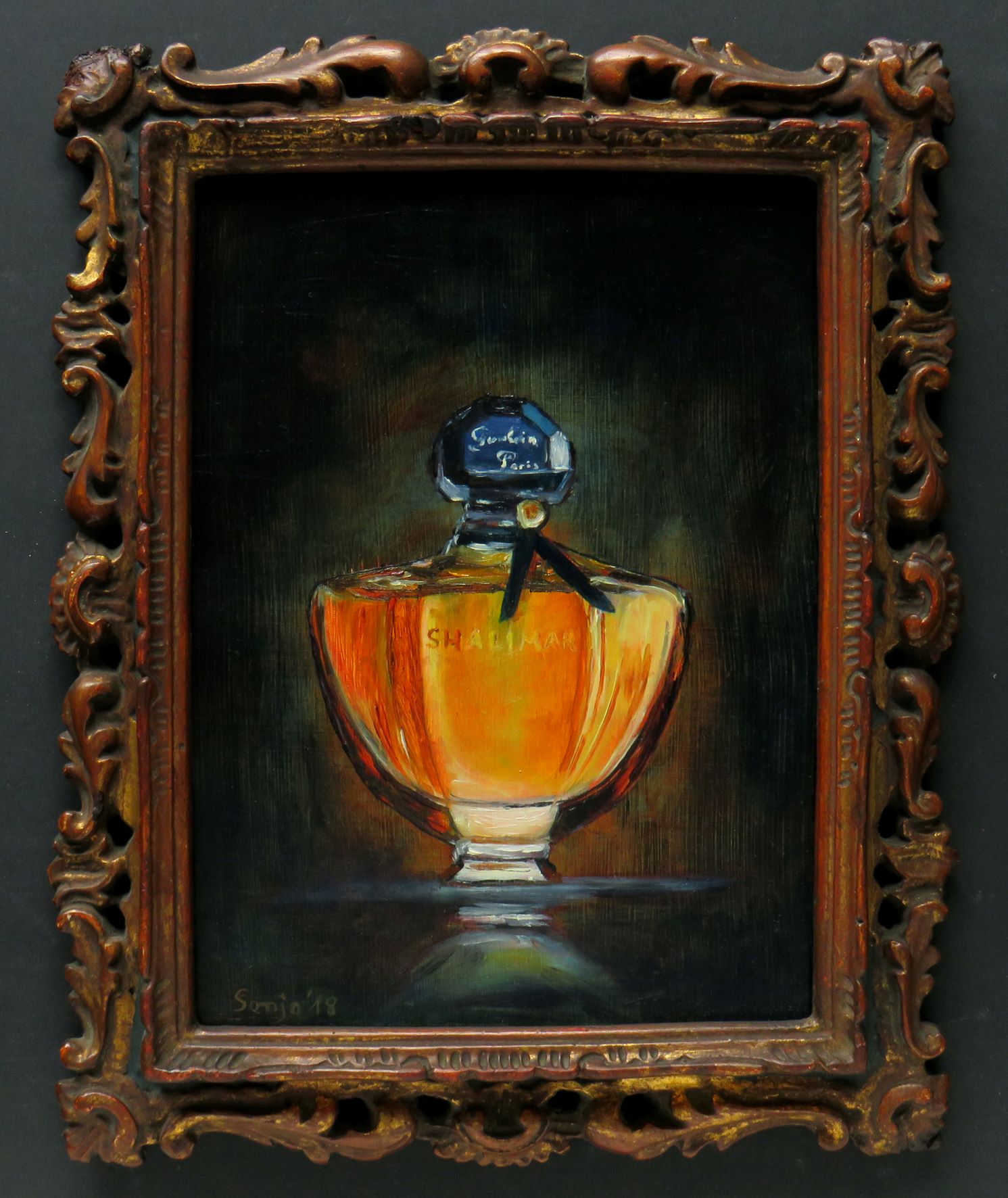 "Flacon", Öl auf Hartfaser, 18 x 24 cm