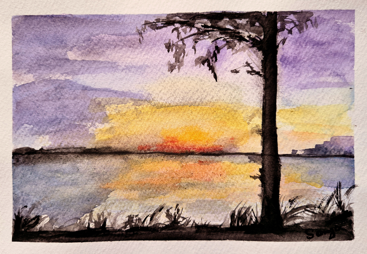 "Geltinger Bucht", Aquarell, 15 x 21 cm