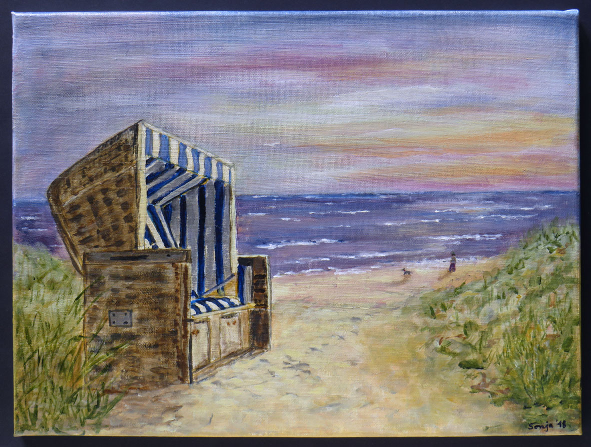 "Strandkorb", Acryl auf Leinwand, 30 x 40 cm*