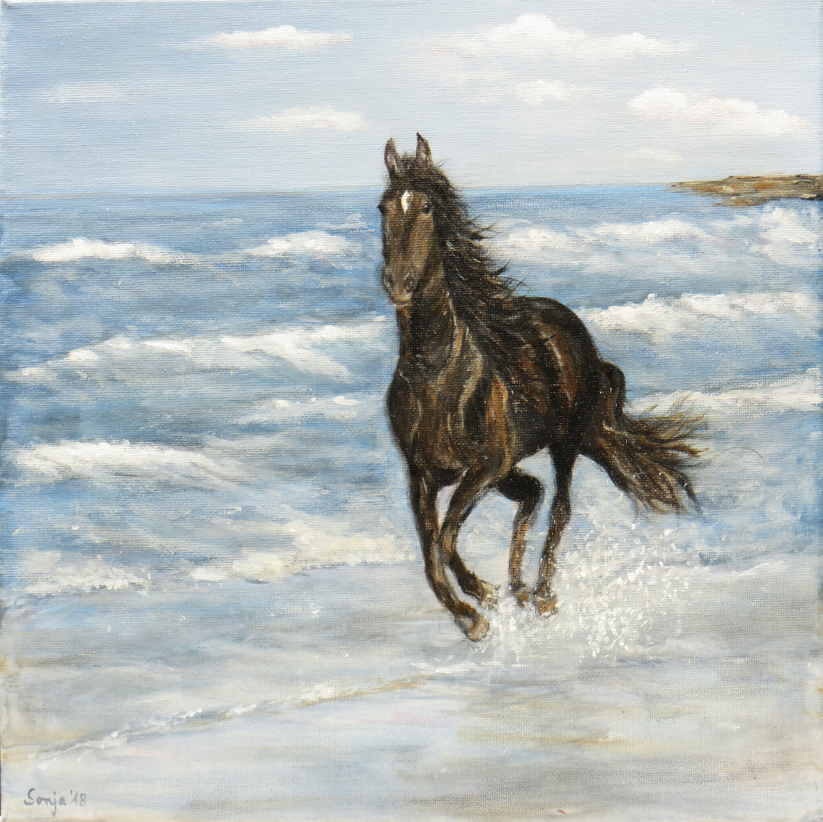 "Major", Acryl auf Leinwand, 30 x 30 cm