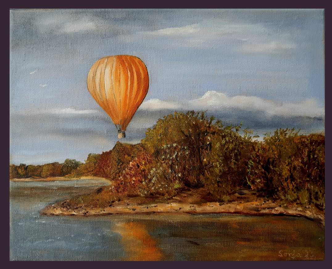 "Abendstimmung am Gieseplas", Öl auf Leinwand, 24 x 30 cm