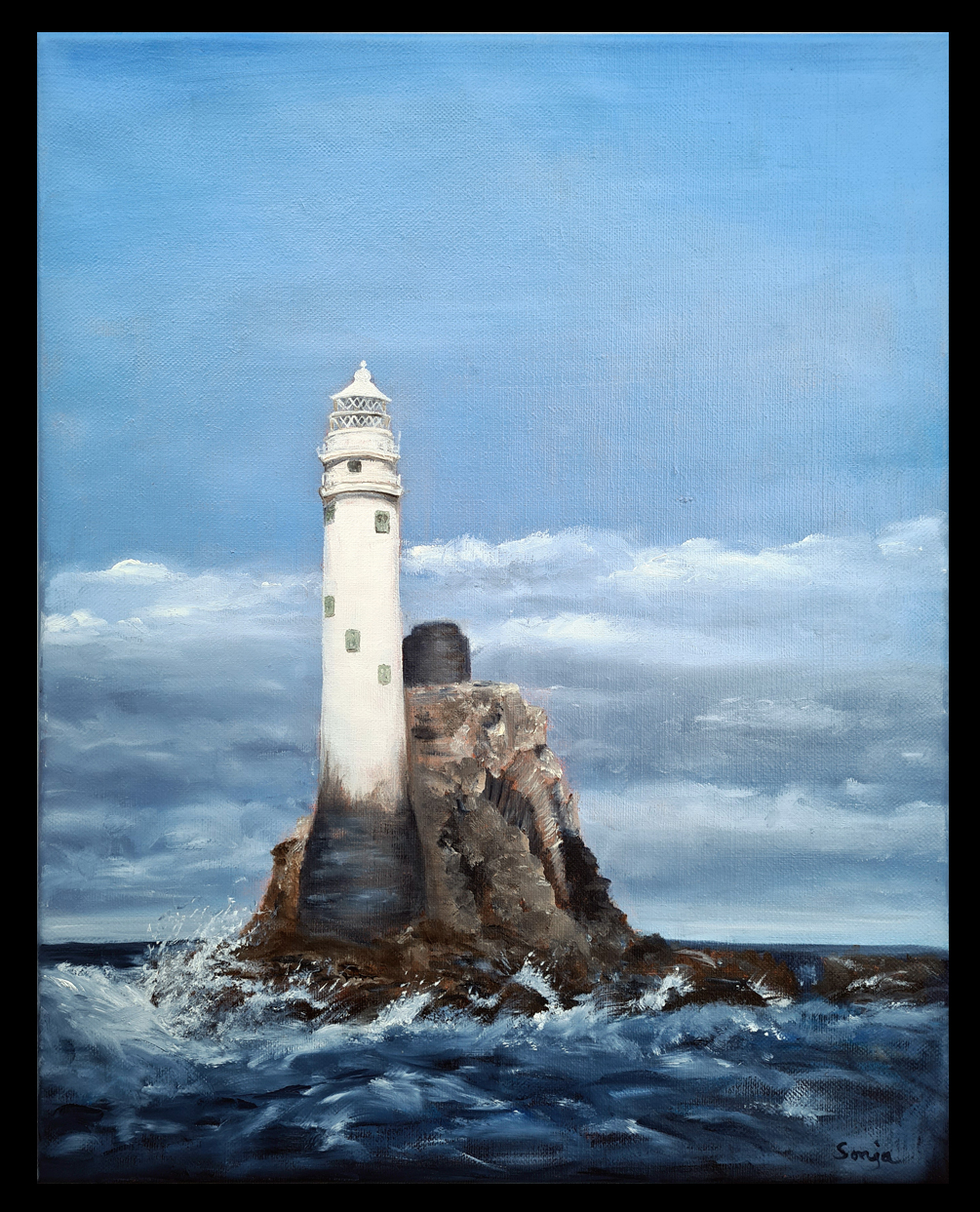 "Fastnet Rock", Öl auf Leinwand, 40 x 50 cm