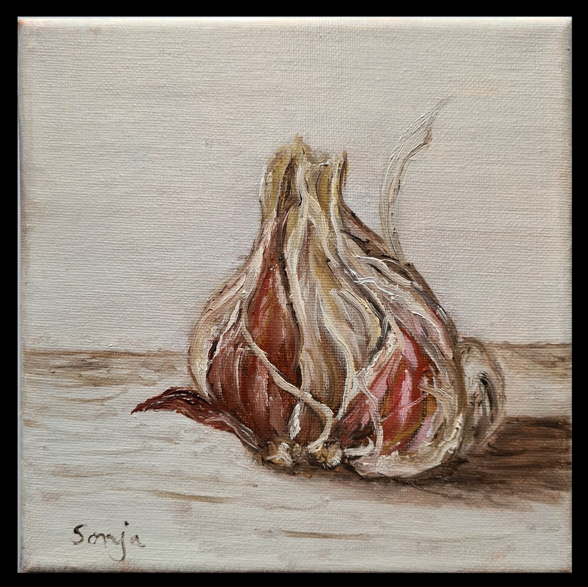 "Knolle", Öl auf Leinwand, 15 x 15 cm