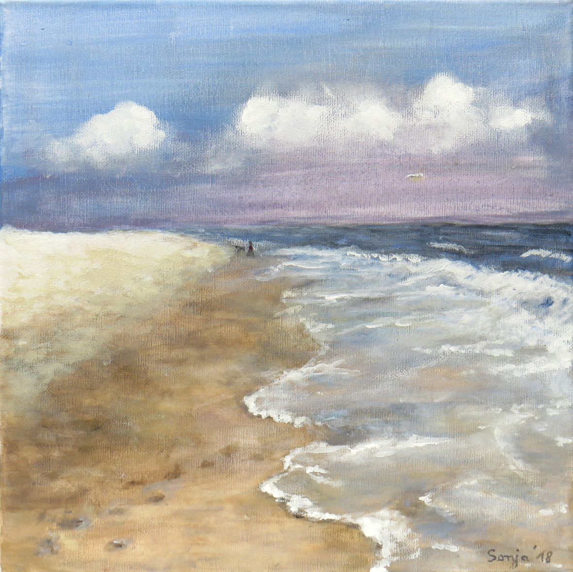 "Gezeiten", Acryl auf Leinwand, 30 x 30 cm*