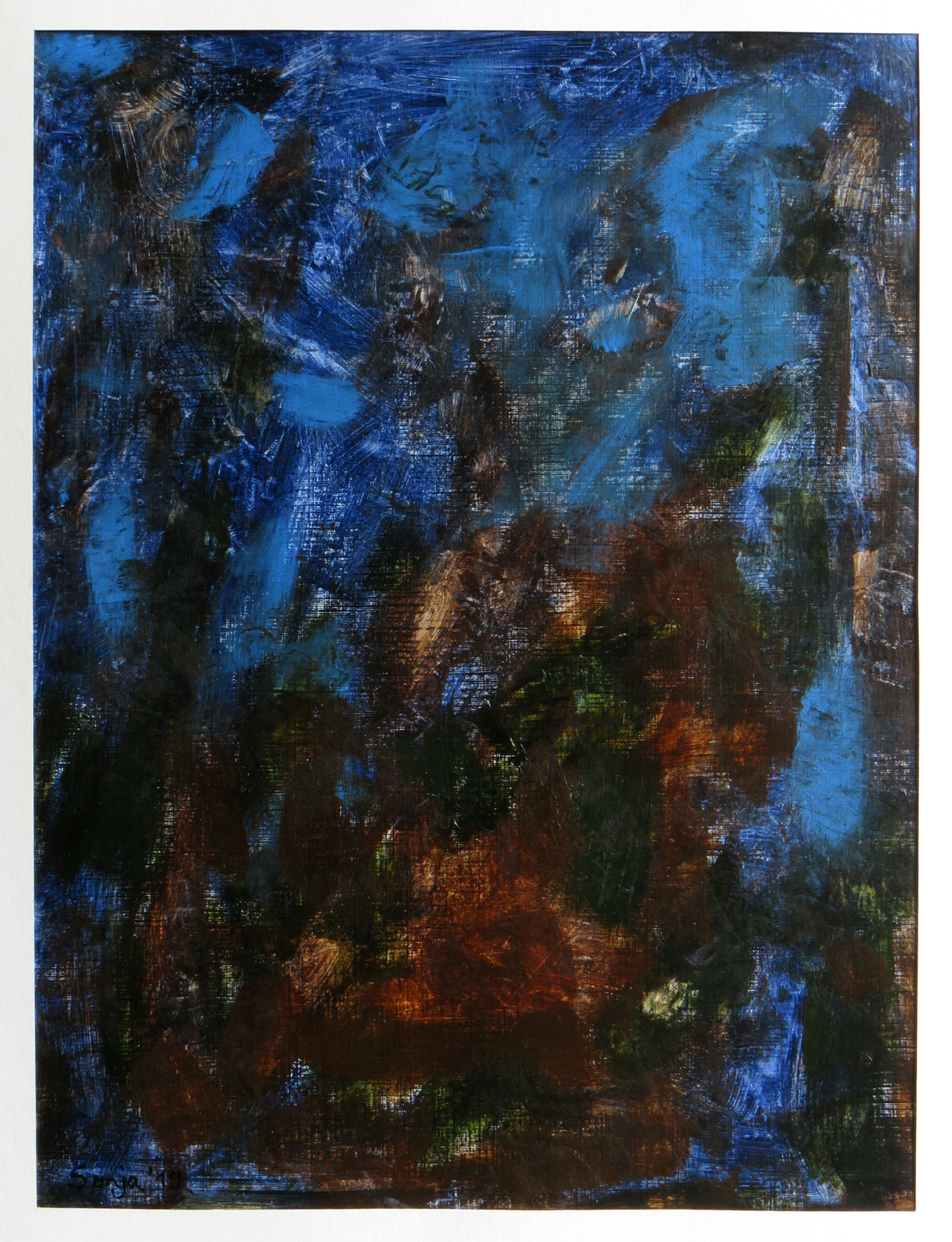 "Elemente-2", Acryl auf Karton 30 x 40 cm
