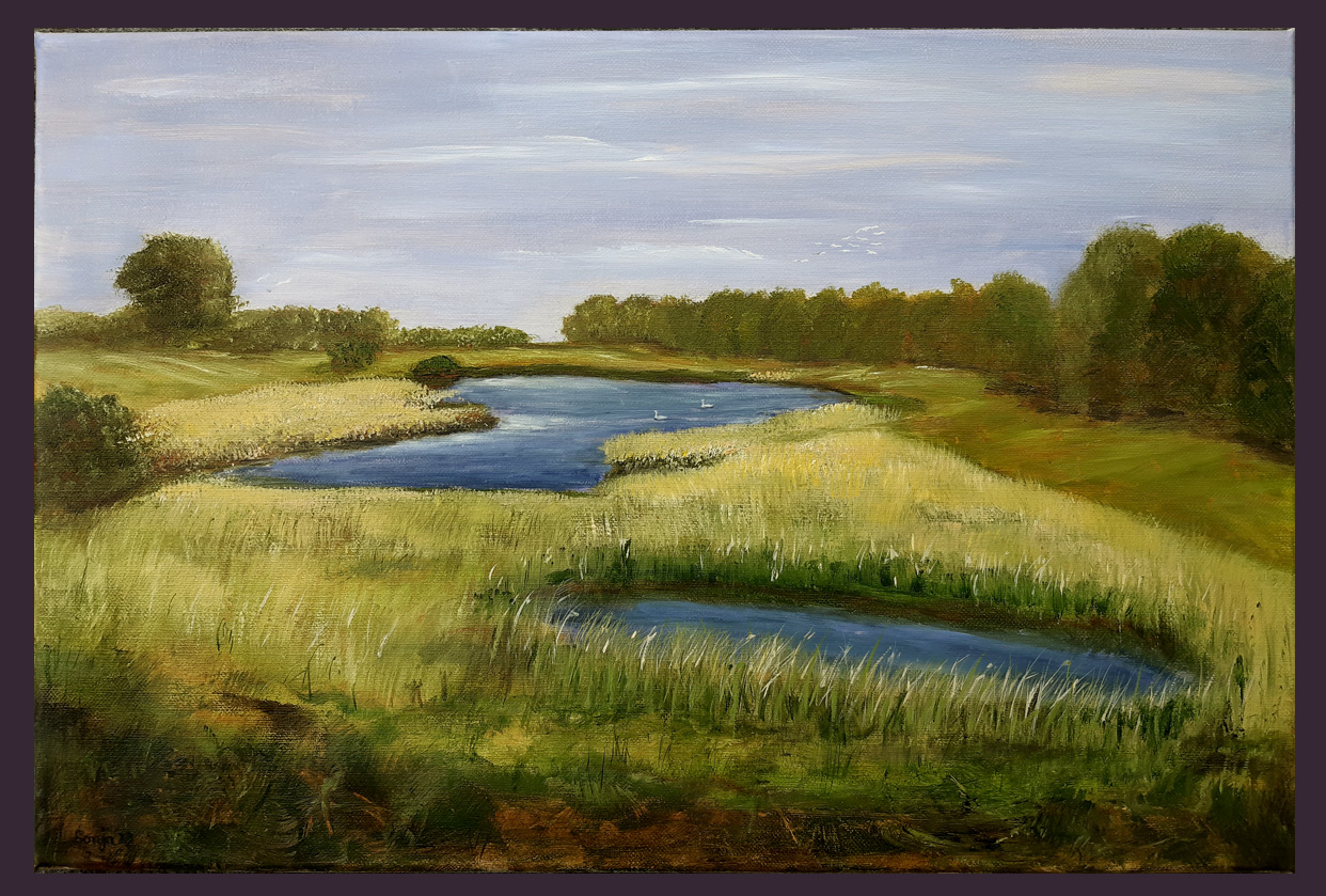 "Kolk bei Kleve", Öl auf Leinwand, 40 x 60 cm