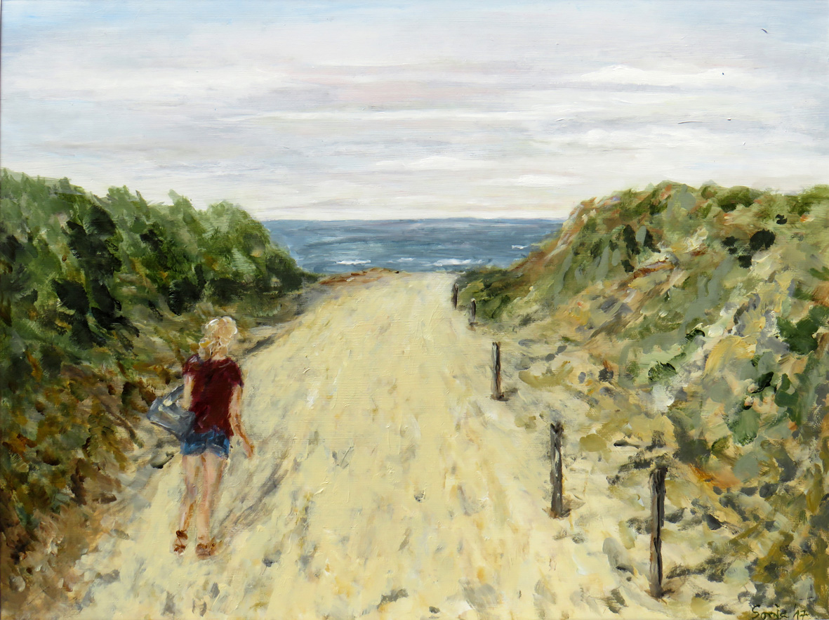 "Strandgang", Acryl auf Leinwand, 30 x 40 cm