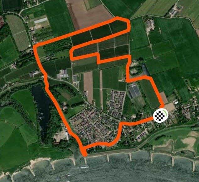 Route Opijnen bij mooi weer