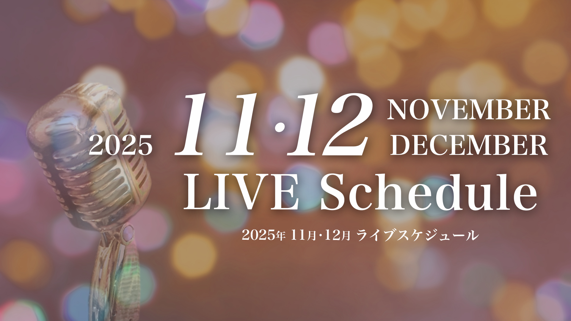2025年11月・12月ライブスケジュール