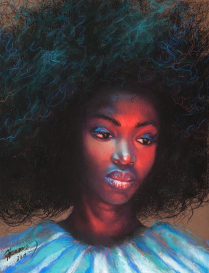 Visage illuminé 54x74