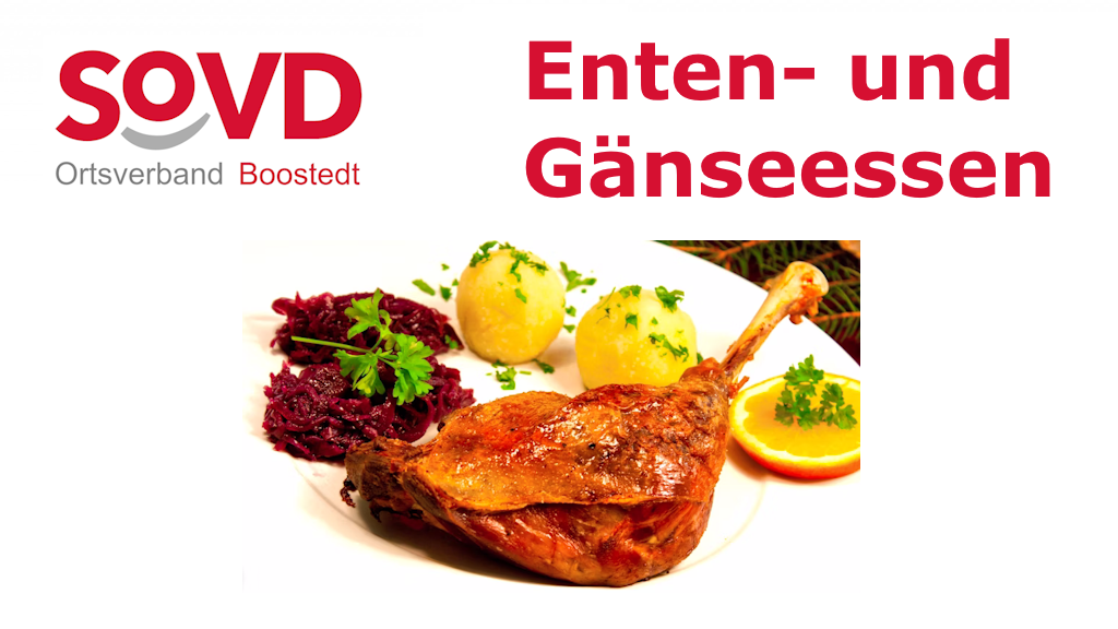 Einladung zum geselligen Enten- und Gänseessen