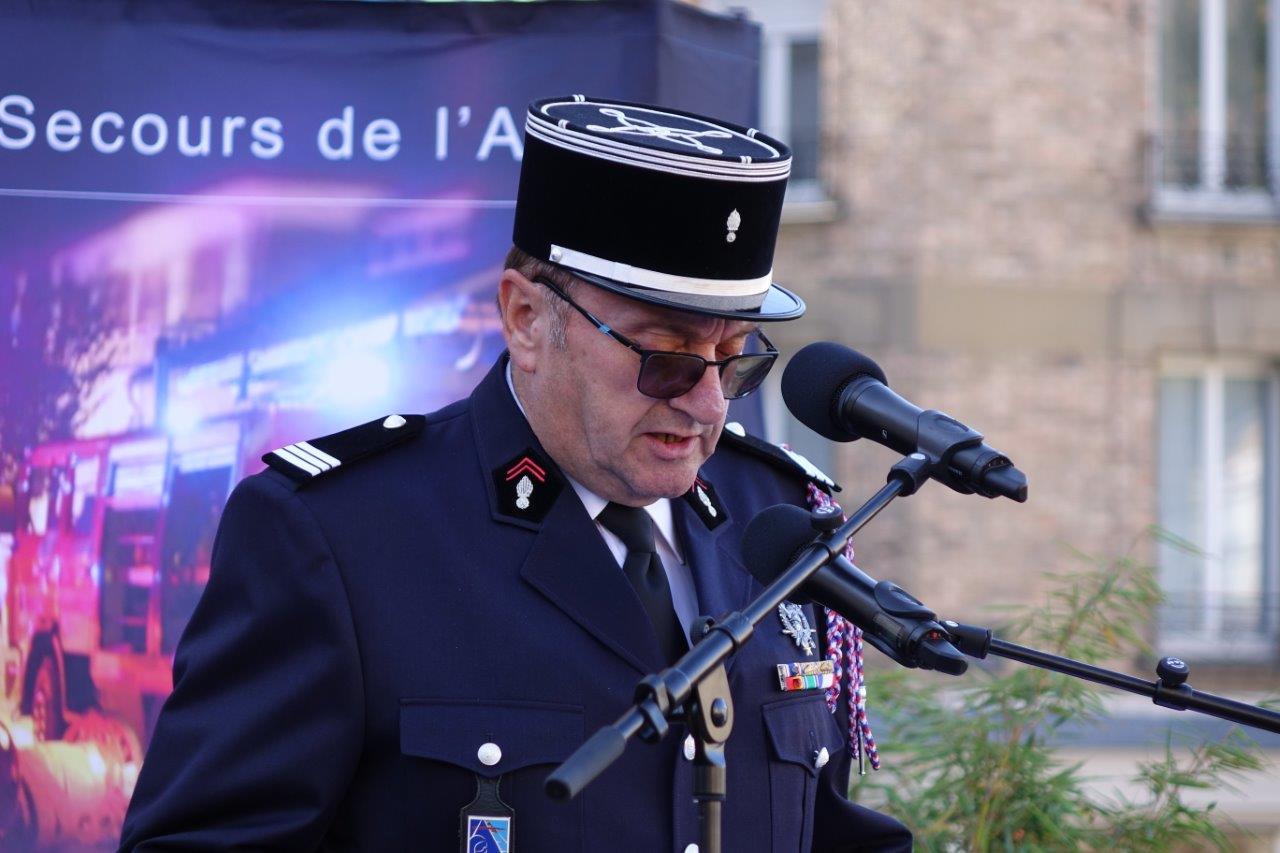 Le Capitaine Jean-Michel Fortin, président de l'Union départementale des sapeurs-pompiers de l'Aisne (UDSP02).